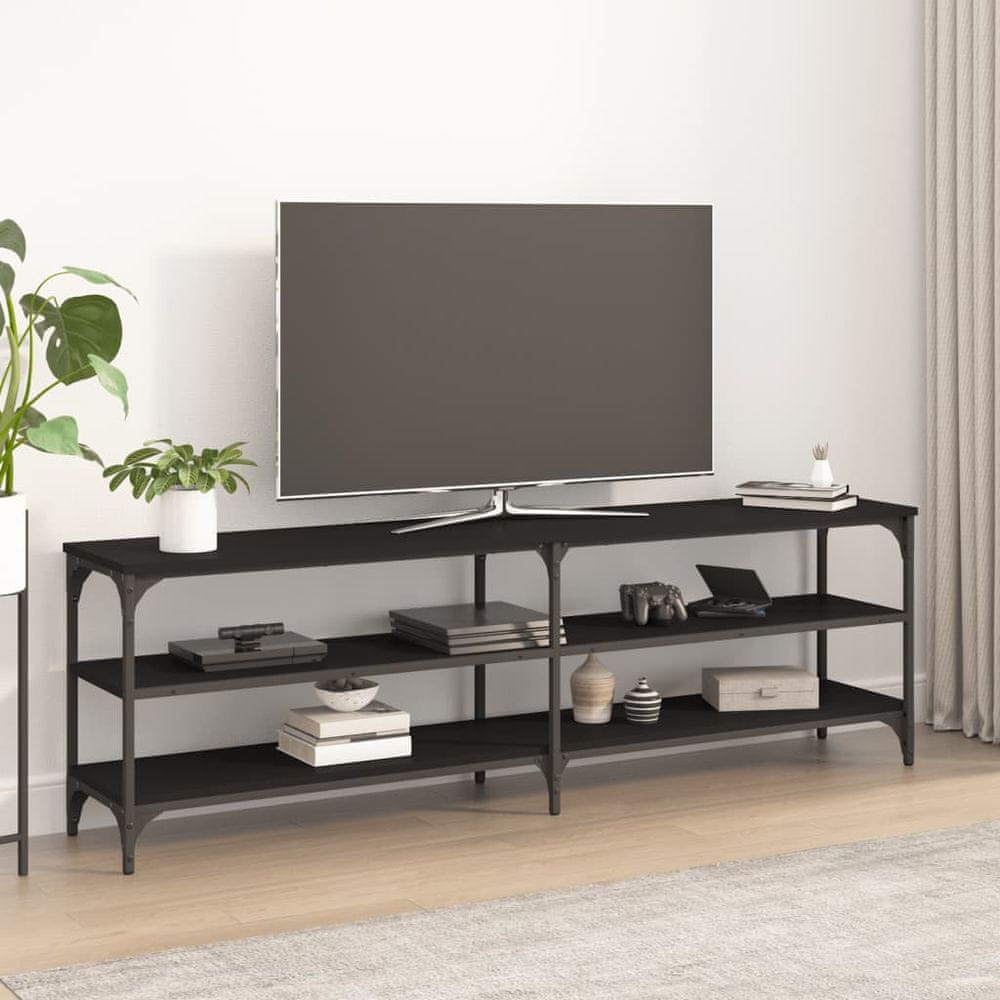 Vidaxl TV skrinka čierna 160x30x50 cm kompozitné drevo